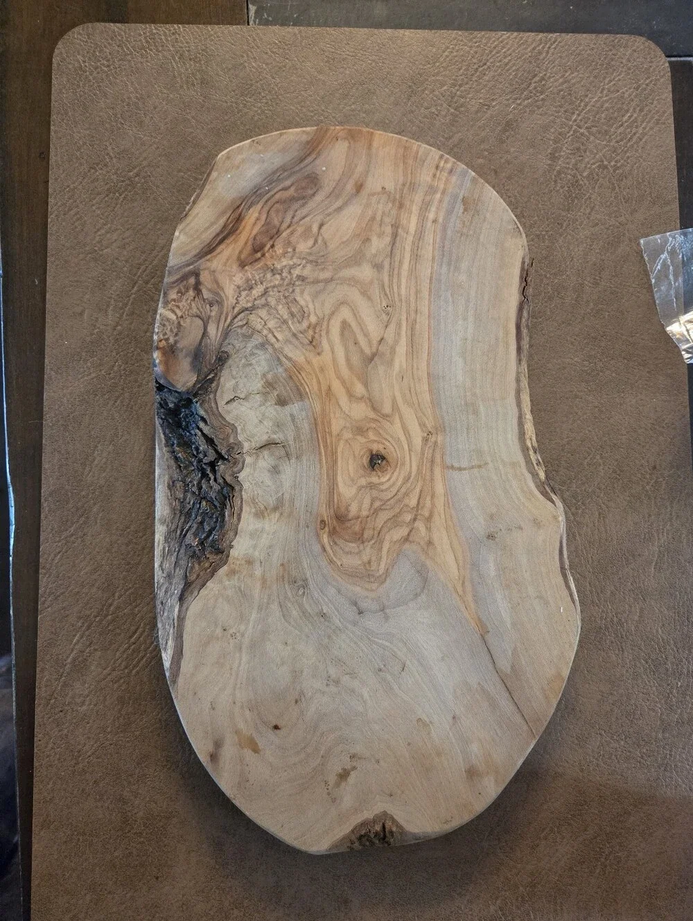 Live Edge Olive Wood Serving Board/Platter - Approx. 12